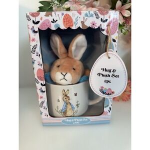 Mug 11 Oz & Plush Gift Set Benjamin Bunny From Peter Rabbit by Creative Home NIB